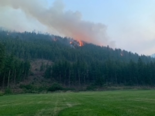 Fire on Ridge above Mazama Bible Camp 7/22/21